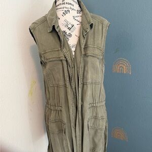 Buffalo David Bitton Olive Green Sleeveless Vest